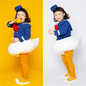 唐老鸭cosplay儿童服装 万圣节Duck小鸭子卡通演出服套装黛西童装