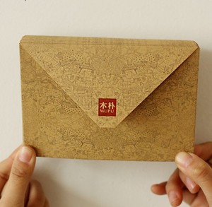 韩国文具 MUPU木朴信封 简朴三角牛皮纸 创意理想世界