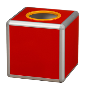 抽奖箱小号四面透明半透明 带字无字亚克力抽签箱20cm正方形全红色不透明摸奖箱