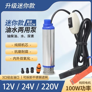 小型抽油水泵12V24伏220V电动柴油油抽子 抽油神器加油枪抽酒机器