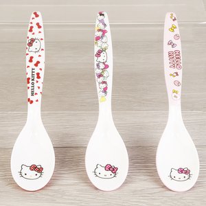 韩式卡通可爱长柄小勺儿童家用汤勺密胺创意仿陶瓷学生勺子餐具