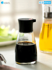 ASVEL厨房用品餐厅酱油醋调味瓶罐 家用玻璃调味料瓶油瓶黑色