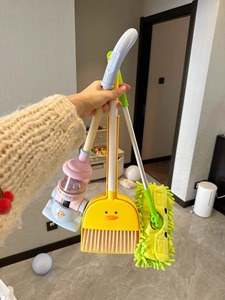 儿童迷你可爱扫把簸箕套装宝宝扫地垃圾铲家用扫帚组合吸尘玩具