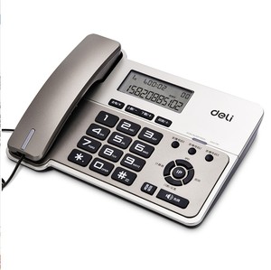 得力有线电话机座机办公室固定家用老人商务子母机电信分机来电显