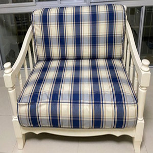 蓝色地中海蓝风格亚麻布艺沙发套罩全包定做贵妃沙发罩坐垫靠背套