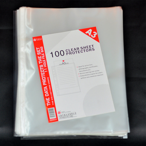富得快十一孔加厚文件保护套11孔文件袋A3透明资料袋保护膜活页袋100张塑料档案袋文件夹打孔袋8K画袋收藏袋
