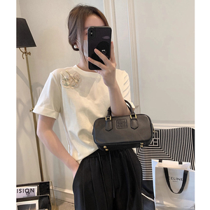 韩版时尚洋气短袖t恤女夏季新中式盘扣套头打底衫纯棉国风上衣女