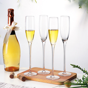 水晶香槟杯一对创意结婚起泡酒杯玻璃高脚杯6只红酒杯套装2个礼盒