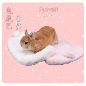 小型宠物窝保暖毛绒垫棉窝兔尾巴龙猫豚鼠用深度睡眠垫兔子趴趴垫