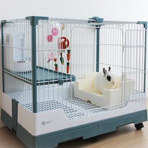 达洋兔笼R81双抽屉防喷尿兔笼子家用特大号兔子荷兰猪自动清粪笼