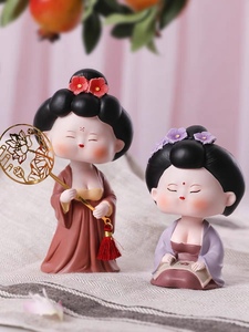 西安文创唐仕女摆件娃娃创意物中国风家居装饰陕西旅游纪念品礼品