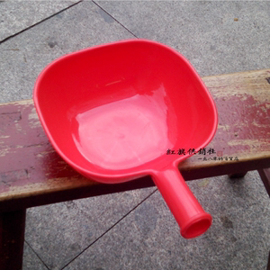 [ 叁個裝`] 包邮  新式方形水舀子 红色加厚水勺 塑料水瓢