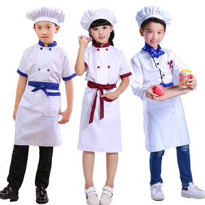 儿童小厨师表演服装 幼儿园厨师职业工作服 小朋友厨师衣服演出服