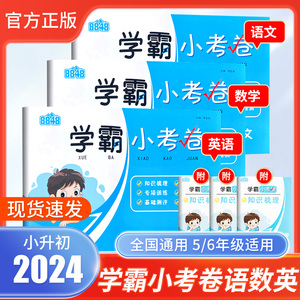 2024新版学霸小考卷小升初真题卷语文数学英语必刷题人教版六年级下册试卷测试卷全套小学毕业升学专项训练卷备考小升初总复习资料