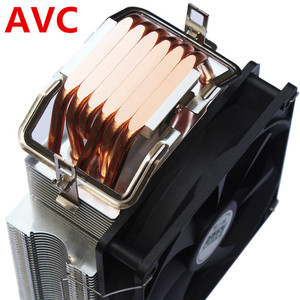 AVC6铜管12CM散热器静音AMD775/1366/1155Intel多平台CPU散热风扇