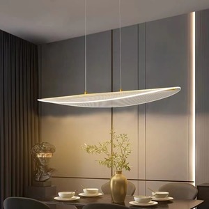 设计师极简餐厅吊灯现代简约轻奢客厅餐桌吧台创意个性长条LED灯