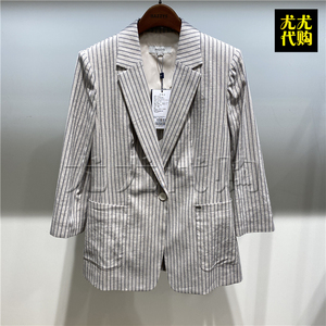 Hazzys哈吉斯女装国内专柜代购22年夏款单西外套西装 ASUSJ02BJ02