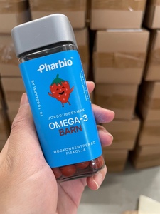 国内现货25.5月瑞典原装Pharbio欧米茄omega3北欧鱼油DHA草莓70粒