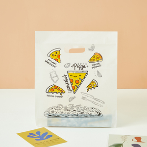 加厚披萨打包袋6寸8寸10寸12寸 pizza盒外卖包装手提袋子定制包邮