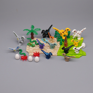兼容乐高moc场景积木玩具迷你小恐龙幼崽玩具小颗粒动物配件