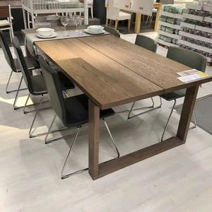 北欧实木餐桌现代简约长方形家用时尚饭桌子莫比餐桌恩白蜡木书桌