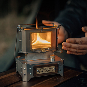 春山户外观火炉煤油取暖炉小型手提复古灯炉煮茶炉精致露营取暖器