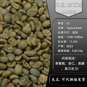 曼特宁咖啡豆 苏门答腊塔瓦湖产区G1湿刨处理 印度尼西亚进口生豆