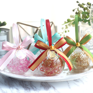 卡梅丽多 欧式透明喜糖盒子小清新圆球形婚礼韩式唯美水晶球糖盒