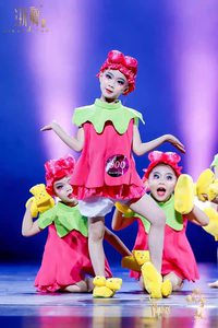 小荷风采脚脚会唱歌儿童演出服新款可爱的舞蹈服装幼儿女童表演服