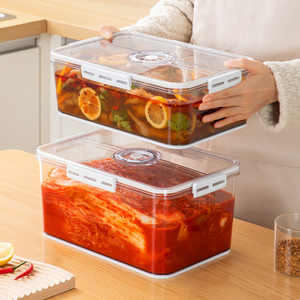 日本泡菜密封盒食品级保鲜盒子生腌咸菜罐大容量腌制容器鸡爪专用