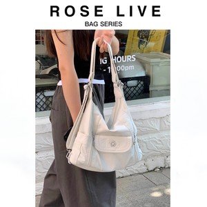 ROSE LIVE机车辣妹双肩包简约复古软皮大容量多种背法功能可调节