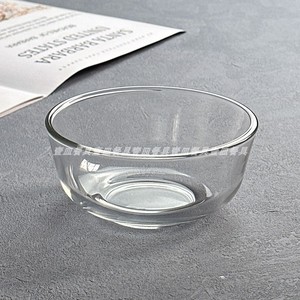 进口玻璃碗圆形甜品碗简约分餐调料碗雪糕碗餐厨备料碗耐热泡面碗