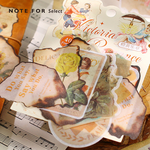 信的恋人 和纸大贴纸包《维多利亚罗曼史》复古风人物DIY手帐素材