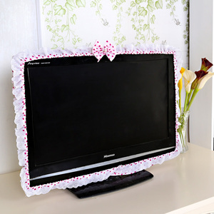 液晶电视机边框装饰圈蕾丝电脑显示器套 防尘罩卡通壁挂台式布艺