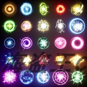 Glowing orbs pack 魔法能量发光球体粒子特效 虚幻5 UE4