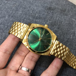 代购NIXON尼克松欧美手表男女钢带腕表金绿色深度防水 A-0451919