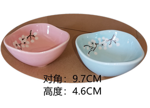 趣味日式韩式三脚陶瓷小食碗/ 创意花碗/点心碗/陶瓷餐具小碗.