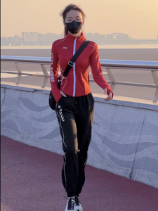 休闲运动服套装女2024新款跑步健身户外弹力透气夏装搭配一整套潮