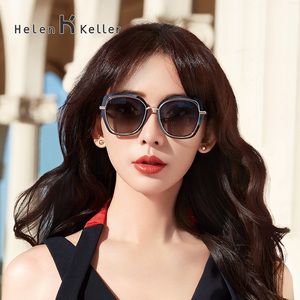 海伦凯勒个性新款时尚潮小脸太阳镜优雅偏光墨镜女猫眼镜框H8819