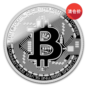 〖现货正品〗2021年比特纪念纯银银章 Bitcoin 999纯银 30克 银币