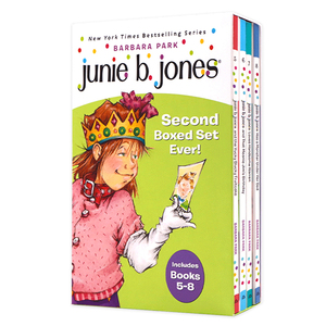 朱尼琼斯系列5-8册礼盒装英文原版 Junie B. Jones Second Boxed Set Ever儿童初级章节桥梁书蓝思值380-560L插图小说Barbara Park