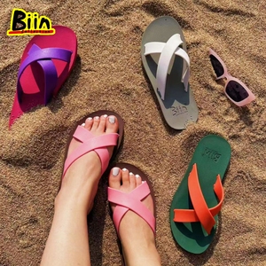 Biincollection泰国越南进口橡胶拖鞋女小众品牌旅行游玩海边度假