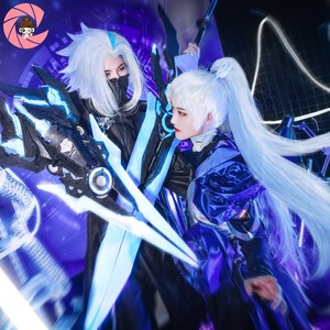 王者兰陵王cos服情人节特工皮肤默契交锋花木兰cosplay男女装假发