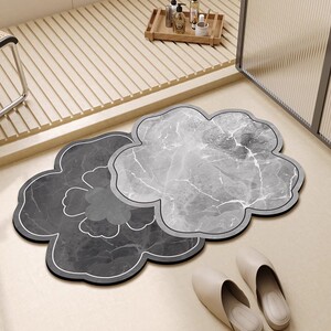 云朵浴室地垫硅藻泥超强吸水垫卫生间淋浴门口软垫子厕所速干地毯