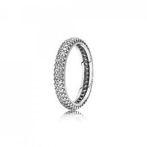 潘多拉Pandora 欧洲代购  银色满钻双排钻戒指1909