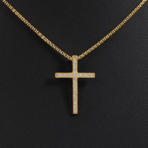 镶钻小十字架钻石项链女锆石小众设计高级感吊坠锁骨链送生日礼物