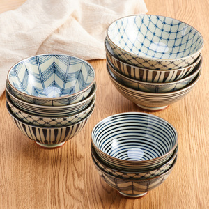 [陶瓷王]日本进口美浓烧陶瓷餐具日式复古和风米饭碗汤碗面碗