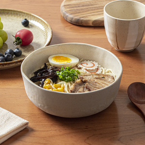tatanara 卡其色雪花釉拉面碗日式复古不规则手作风一人食沙拉碗