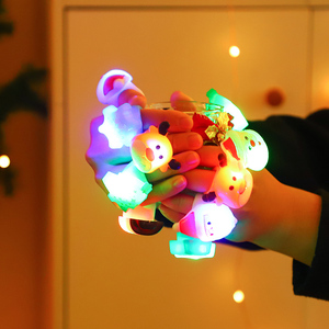 圣诞节主题活动装扮用品发光戒子道具摆件场景布置节日活动氛围灯