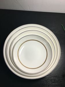 唐山隆昌骨质瓷餐具散件 白浮雕骨瓷盘子 隆昌一级品 骨瓷热菜盘